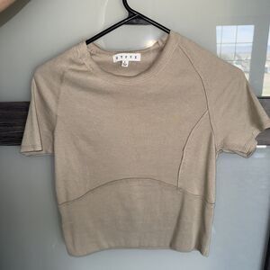 Women's Double Zero Rib Knit Crop Top Size Large